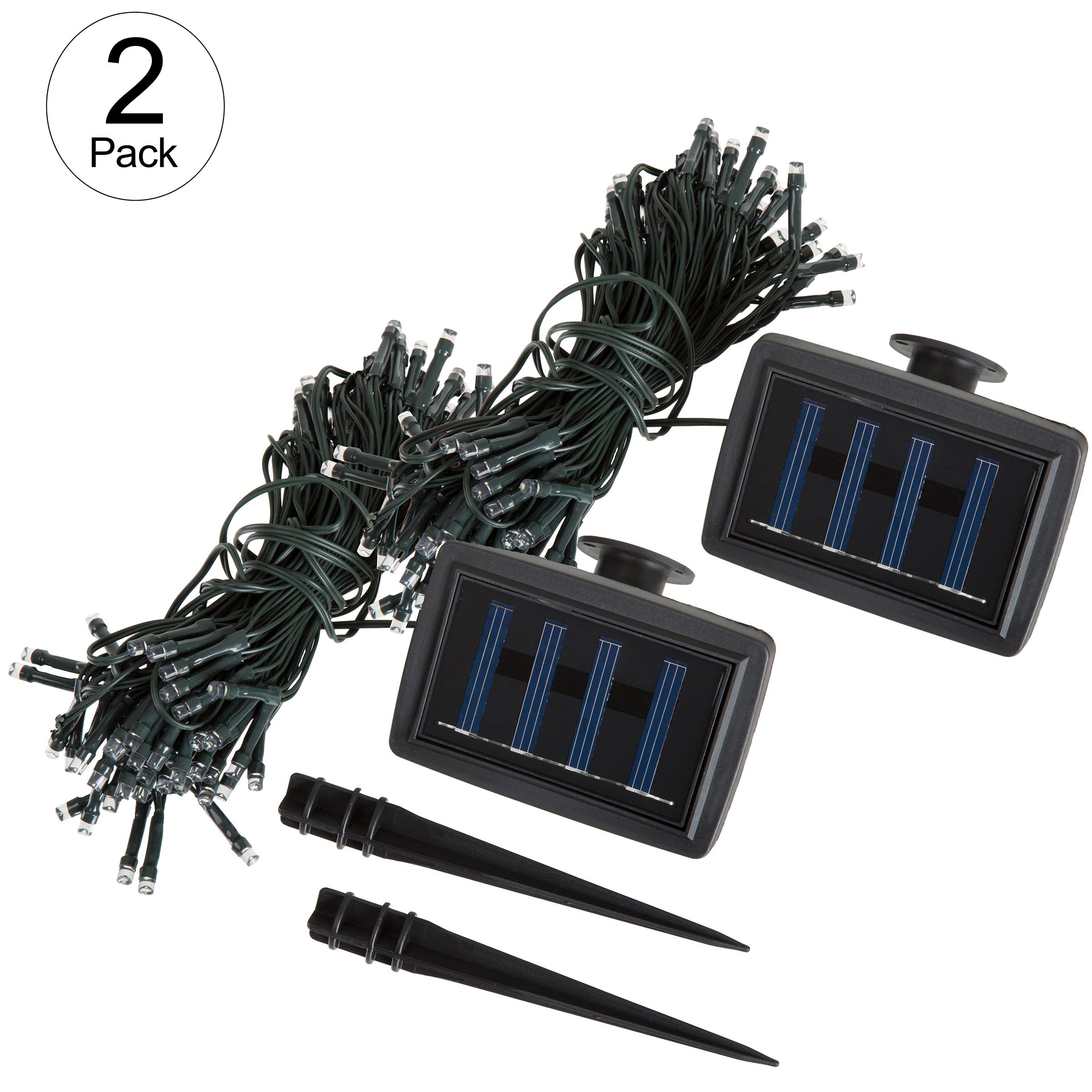 Amazon.com: Pure Garden 2-Pack Solar Powered LED String Lights